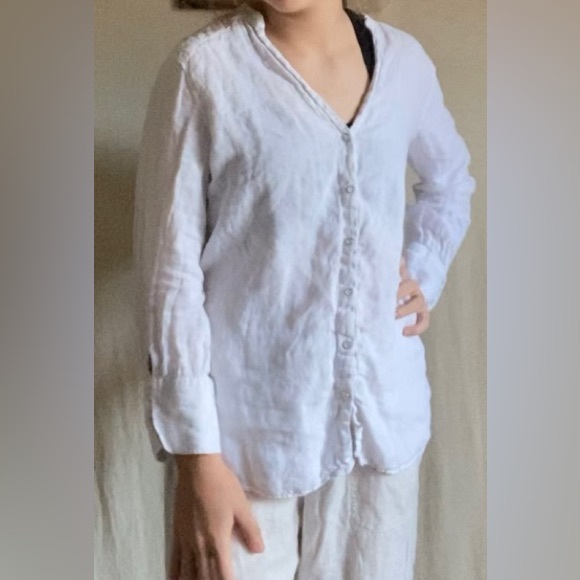 White linen button down - Picture 4 of 5